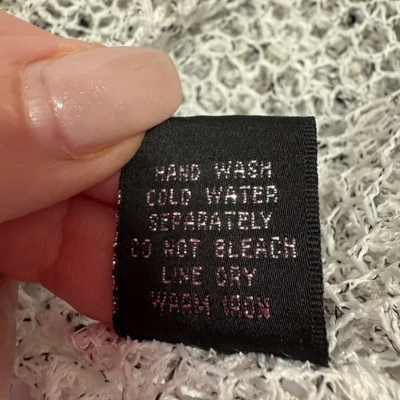 Mirror Image Sheer Crochet Knit Cardigan XL Boho Beach Cover Up - Picture 7 of 7